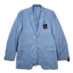 Saddlebred Western Sport‎ Coat Mens 42L 42 Bright Blue All Cotton